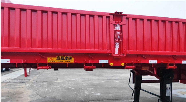 40ft Side Wall Heavy Duty Semi Trailers 3/4 Axles , Mini Enclosed Cargo Dump Truck