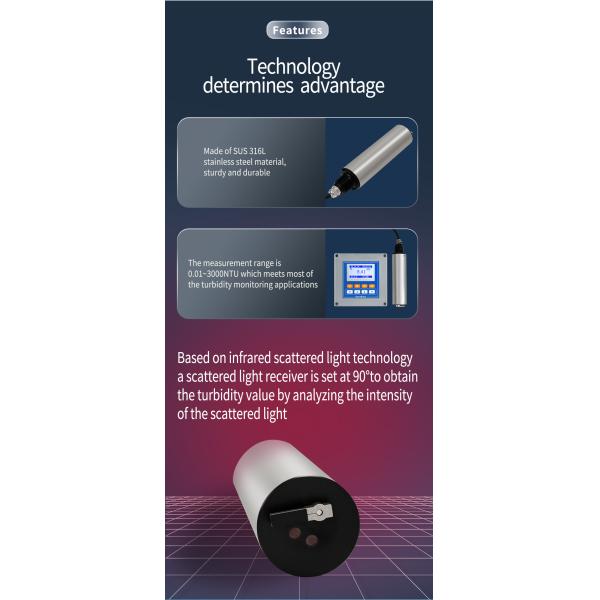 Infrared Turbidity Sensor with Auto Brush 0.01-3000NTU RS485 MODBUS