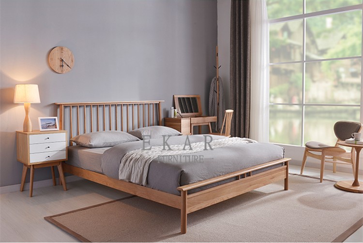 Bed Room Set Modern Adult Loft European Style Wooden Bed