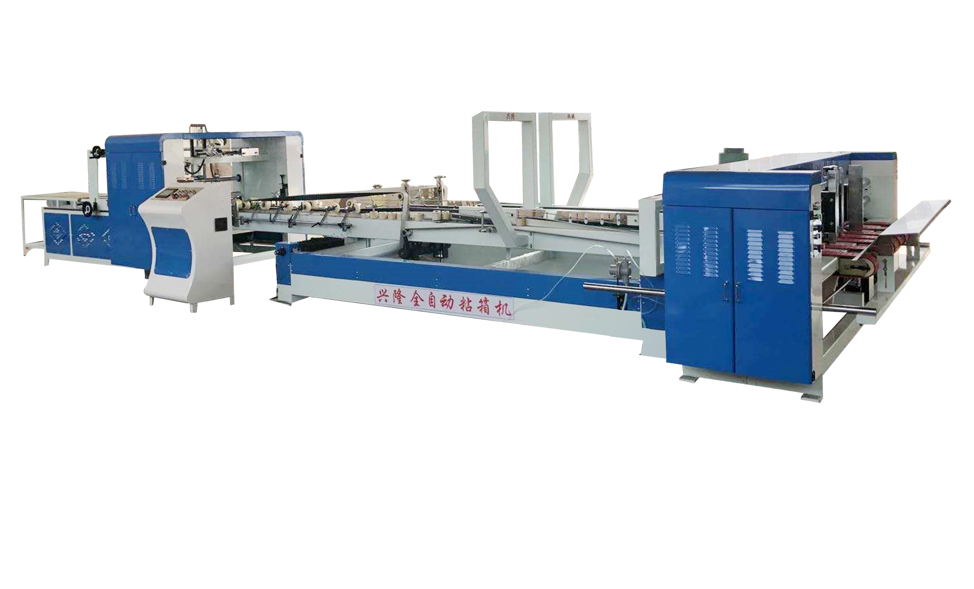 Custom Color Carton Folder Gluer Machine High Speed Automatic 150 M / Min