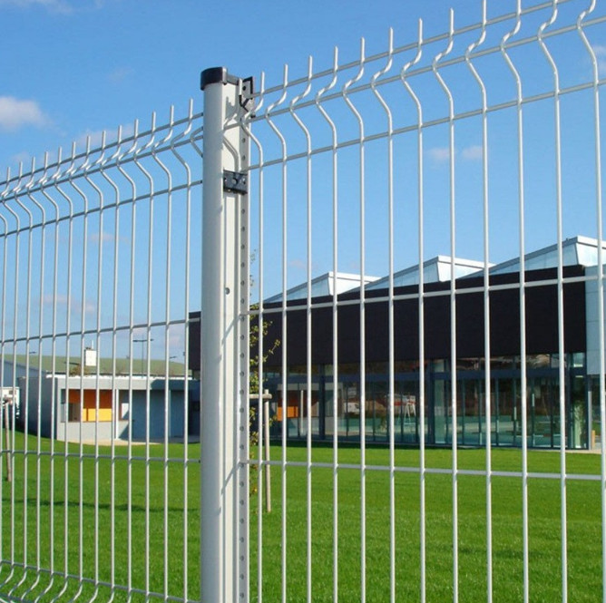 School Site 3D Welded Mesh Fence 55x100mm Mesh Security Fencing