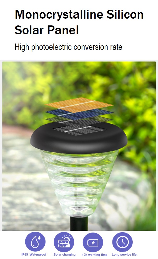 50000 Hours Lifespan LED Solar Garden Lawn Light Outdoor Courtyard Projection Landscape