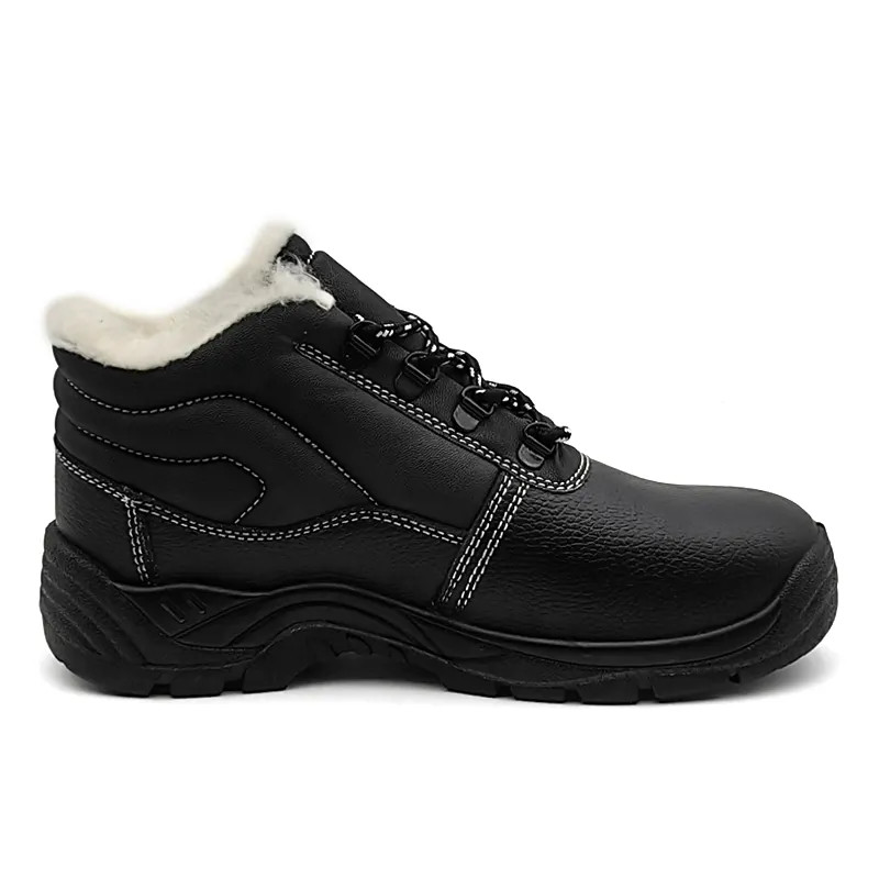 Industrial Winter Safety Shoes Unisex Wool Lined Winter Boots Anti Puncture