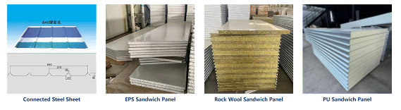 Modern Sturdy Metal Workshop Prefab Steel Buildings With C/Z Galvanized Steel Purlin