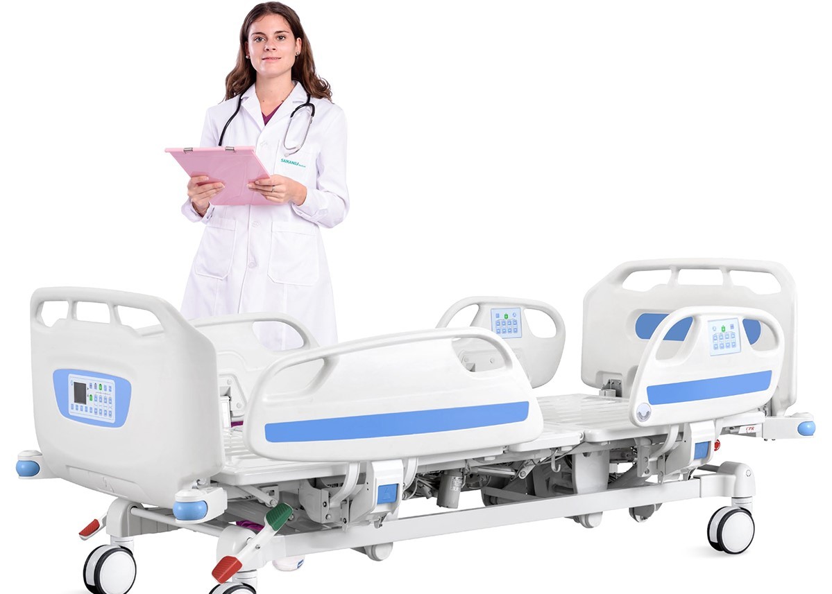 2280*1090mm Hospital Grade Furniture 250KG Electric Hospital Bed For ICU