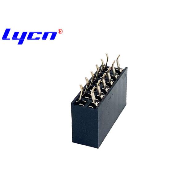 Frog Leg Type Terminal Female Header Connector 2.54mm Pitch Height 8.5mm