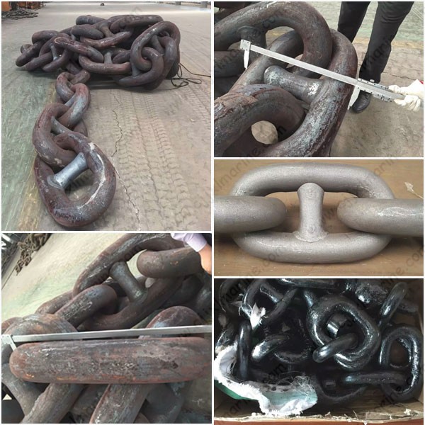 Surface Black Paint Ship Anchor Chain