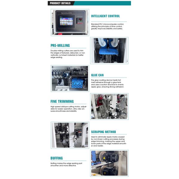 0.7MPa Automatic Edge Banding Machine Woodworking Edge Bander High Speed 380V 50Hz