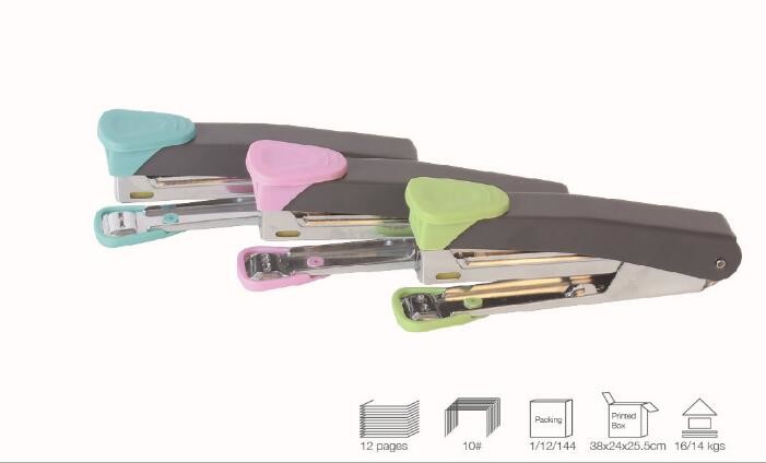 No.502 Silver Color 12 Sheets Paper Available #10 staples Metal Stapler