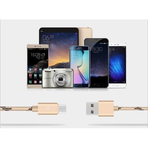 Nylon rapid USB cable for Iphone 7(plus)/6S(plus)/6(plus)/5S/5C/5/Ipad air/mini/V8 USB cable
