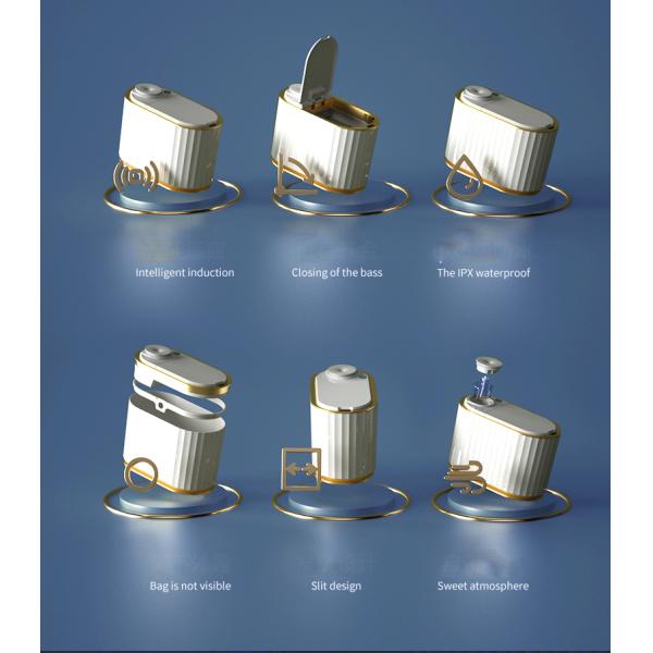 Home Toilet Toilet Light Luxury Narrow Small Gap with Aromatherapy Intelligent Induction Trash Can