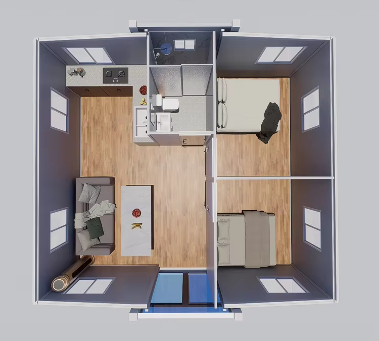Folding Expandable Home Prefabricated Shipping Container House For School And Office Use