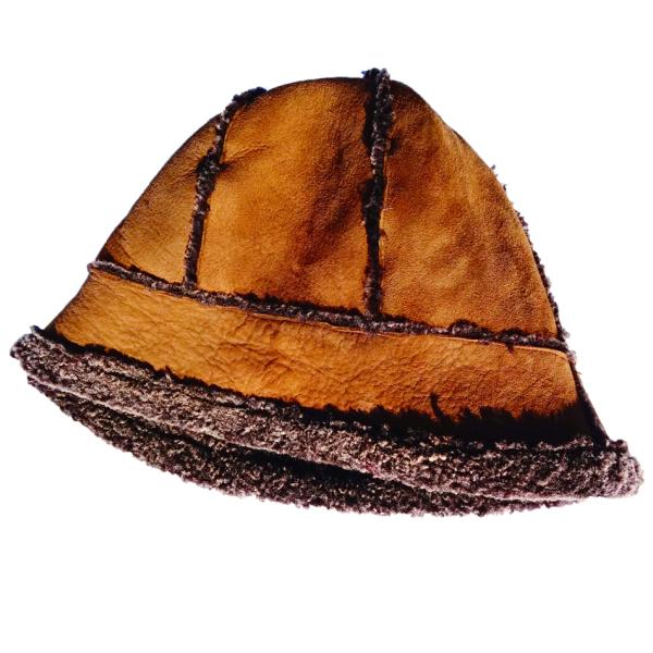 Outdoor Lamb Custom Sheepskin Beanie Hat With Customized Plain Dyed Pattern