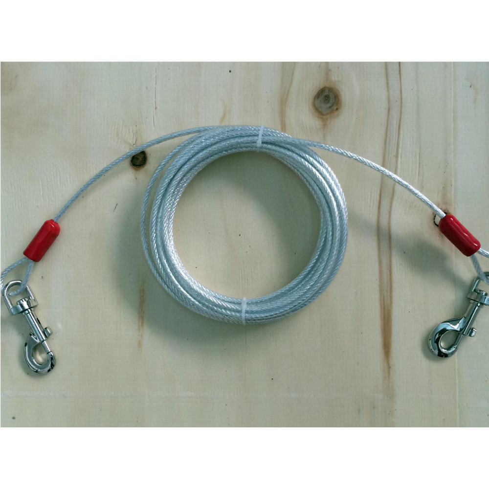 20ft Heavy Duty Dog Tie Out Cable for Dogs Up to 100 LBS