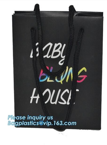 eco friendly paper printed shopping coffee packaging retail bags with handle logo,paper gift shopping bag with red custo
