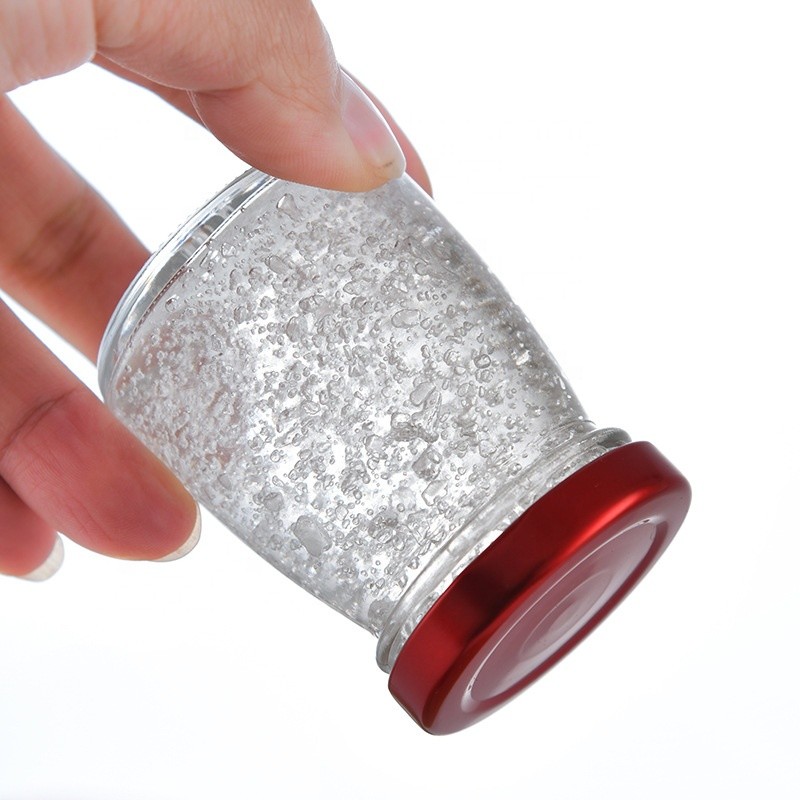 50ml 75ml Luxury Glass Honey Jars Clear Round Pudding Glass Jar