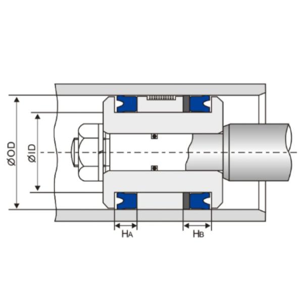 Single Acting Hydraulic Cylinder Seals , Hydraulic Piston Rings U Shaped UN 35x45x6