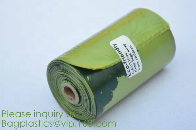 custom size 100% biodegradable EN13432 compostable trash bags from China factory,OK COMPOST bio degradable plastic bag
