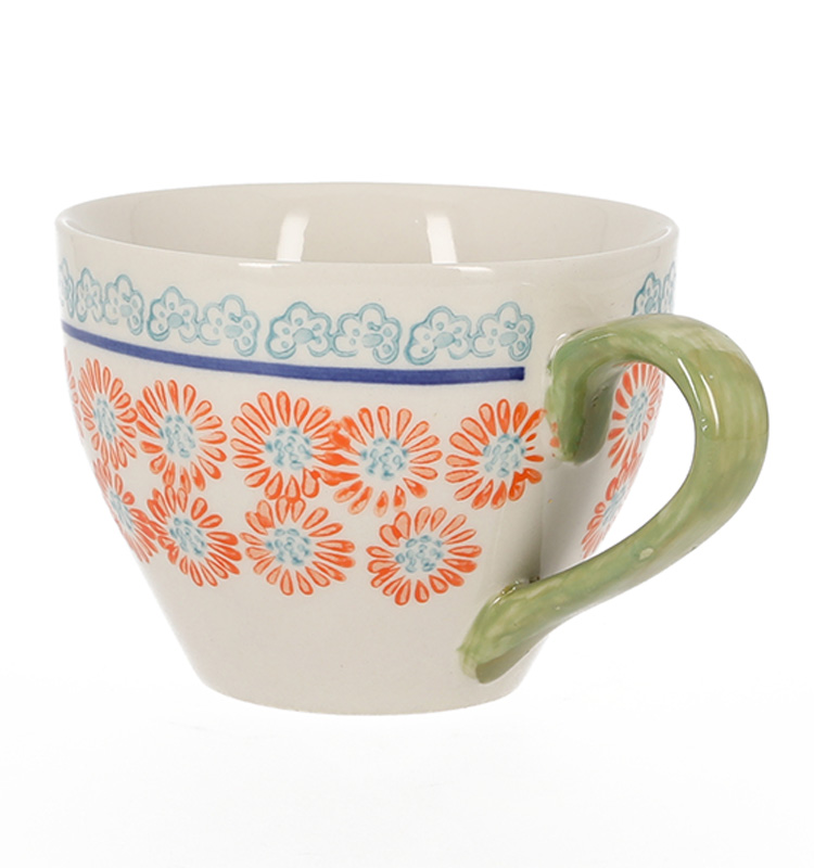Hot sales chinese tea cup stoneware ceramic handpaint mug coffee cup tea mug gift mugs