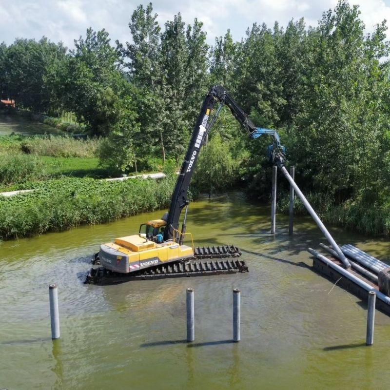 Defeng Factory Customized 6-50t Amphibious Excavator Undercarriage Floating Pontoon