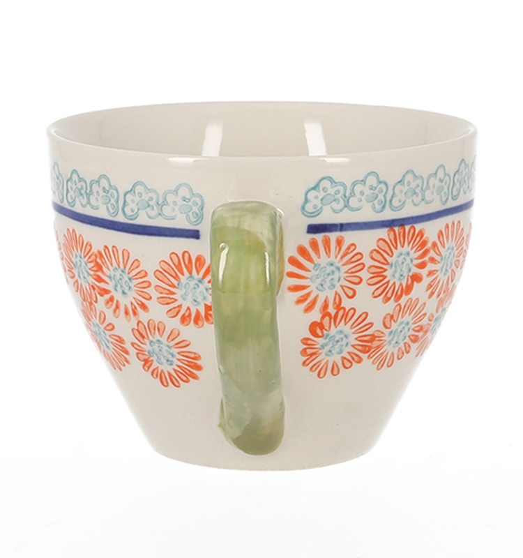 Hot sales chinese tea cup stoneware ceramic handpaint mug coffee cup tea mug gift mugs