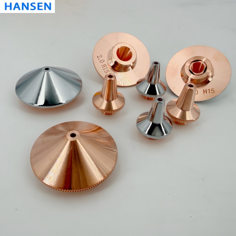 Premium D32 Laser Cutting Nozzle , High-Purity Copper Single & Double Layer Nozzle for Fiber Laser Cutting Machine , Chrome-Plated CNC Cutting