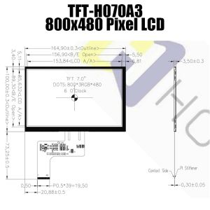 7 Inch 800x480 TFT LCD Display With RGB Interface