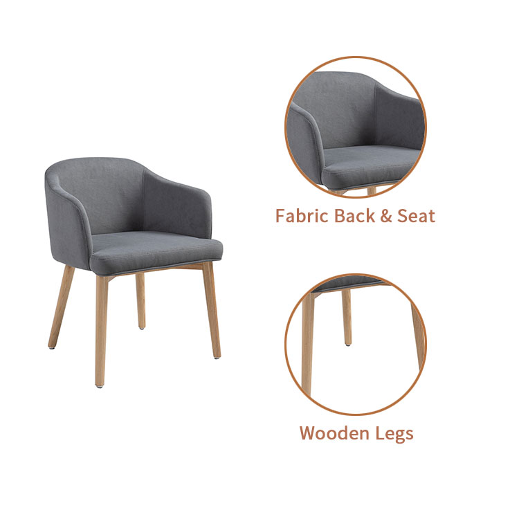 Farmhouse Comfortable Style Ergonomic Custom Made Danish Wooden Oak Ash Dinning Chair for Durability and Style