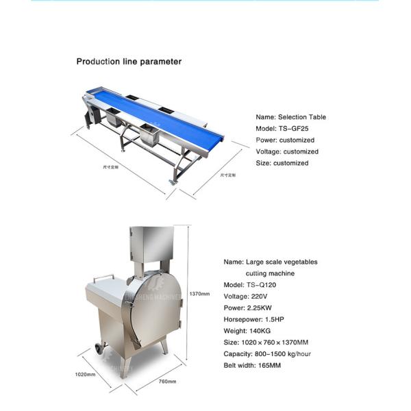 Automatic Vegetable And Fruit Production Line Selection Cutting And Washing Machine