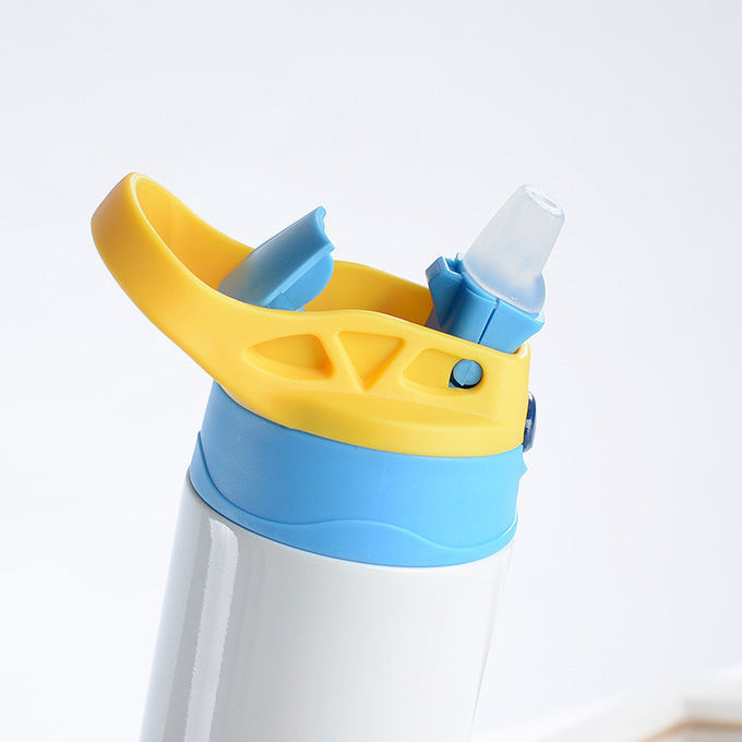 12oz Sublimation Blanks Sippy Cup Sublimation Tumblers For Kids Stainless Steel Insulated Toddler Water Bottle With Leak-Proof Straw Lid And Handle