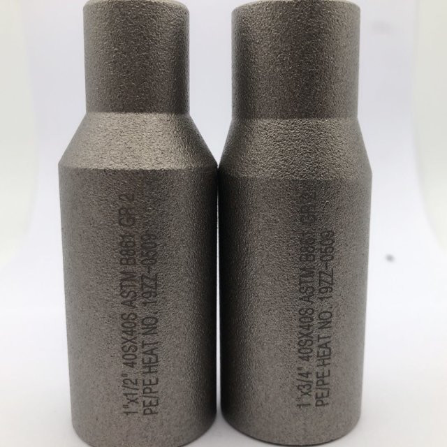 TOBO Titanium Alloy Swage Nipple ASTM B861 GR2 2'' X 1'' SCH10S X SCH40S Forged Pipe Fittings