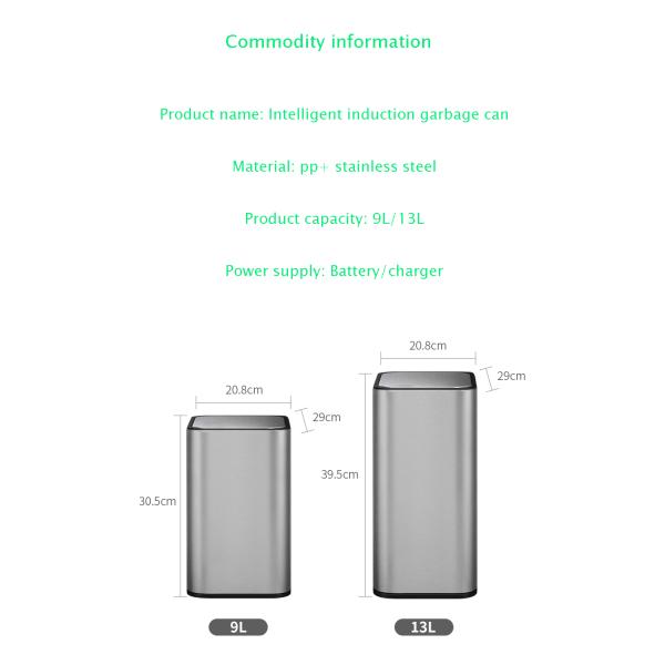 Authomatic Tochless Motion Sensor Trash Can Smart Trash Can with Aroma Therapy