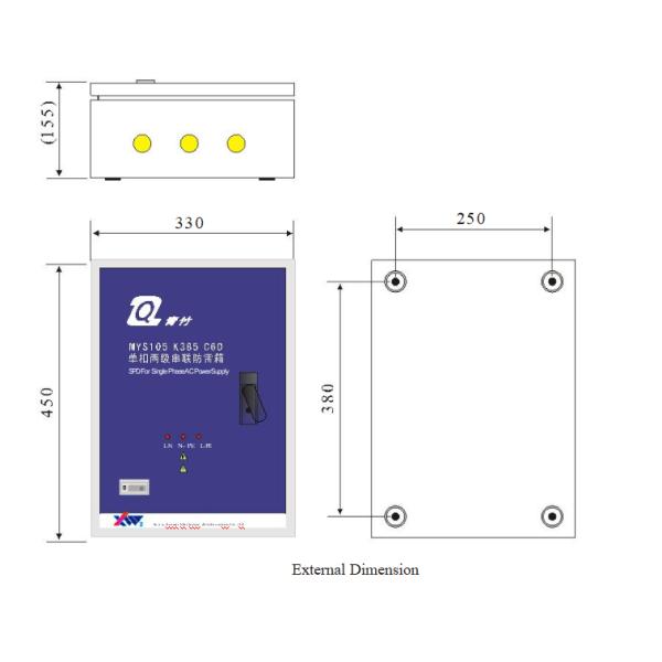 105K385C60 40kA 100kA AC single-phase two-stage tandem lightning protection box