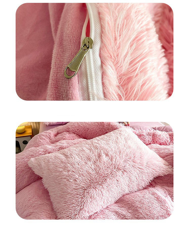 Multi Color Cloud Mink Velvet Soft Comfortable Bedding Sets for Luxury Fluffy Bedding