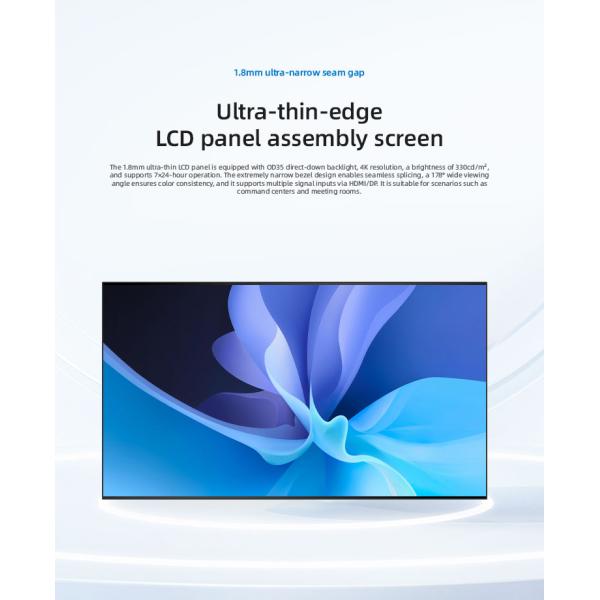 46' 55' ultra Narrow Bezel 0.88mm LCD Video Wall Lcd Splicing Screen Lcd Panel with BOE LG Screen Subway,airport,shopmall