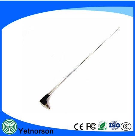 VSWR 1.5 4 Section Stainless Steel AM FM Radio Antenna with 3.5mm Jack Connector