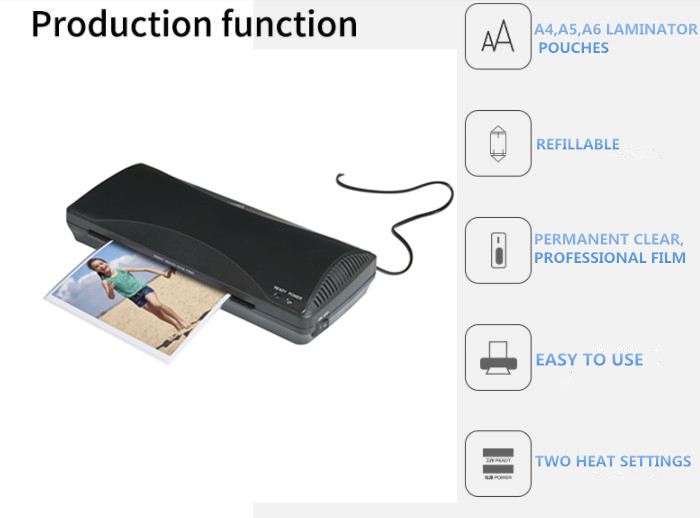 Professional Thermal Lamination Machine for A4 Paper Size Quick Warm-Up A4 Laminator