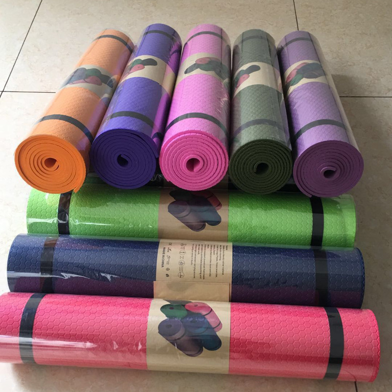 Luming YM-023 Eco Friendly TPE Yoga Mat Non-Slip Workout Mat for Yoga, Pilates and Exercises with Carrying Strap