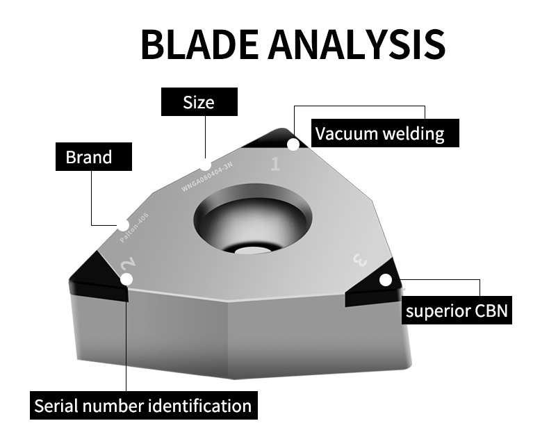 Premium CBN CVD Inserts Turning Cutting Tools Super Hard