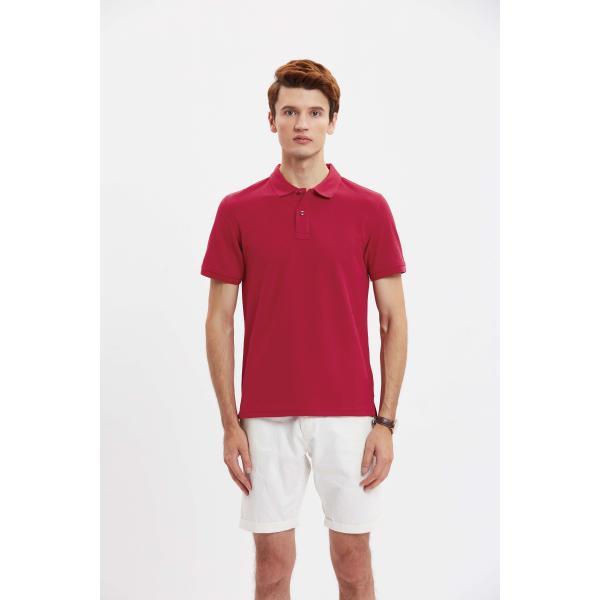 High End Men Slim Fit SGS Cotton Polo T Shirt ODM No Pilling