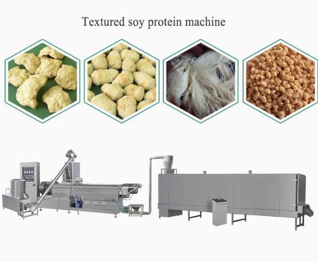 Textured vegetarian Soya Extruder Machine / puff snack extruder equipment
