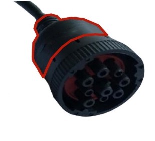 9-Pin Deutsch J1939 Female to J1962 OBD 16 Pin Female CAN Bus Cable