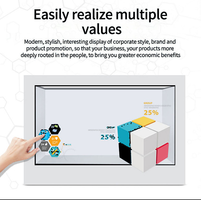 4K Transparent LCD Display Box Customizable LCD See Through Display