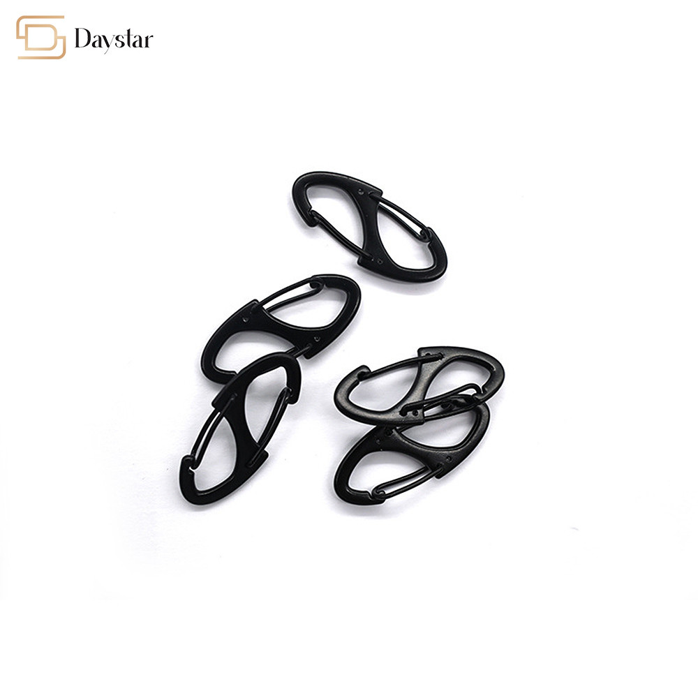 Double Sided S Carabiner Clips Metal Accessories Slide Lock Snap Hooks