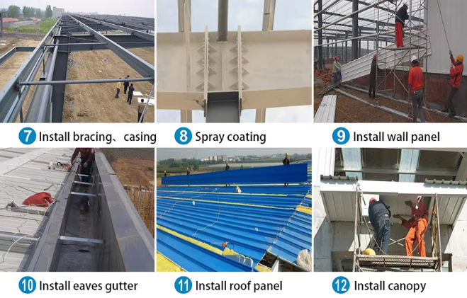 Custom Size Steel Agricultural Buildings Grain Storage Building Complex