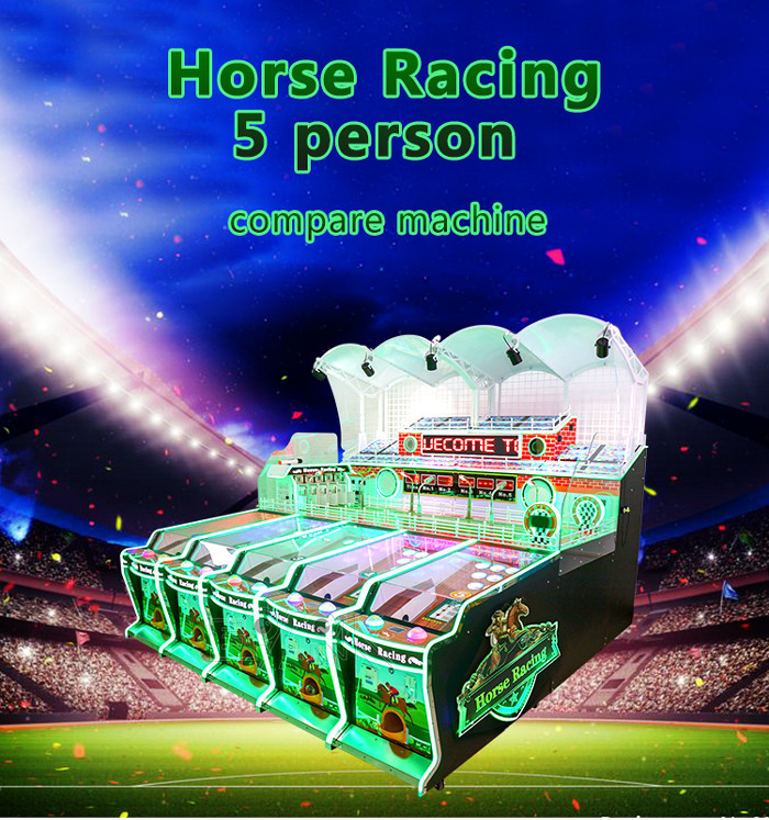 5 Players Horse Racing Amusement Game Machines Coin Arcade