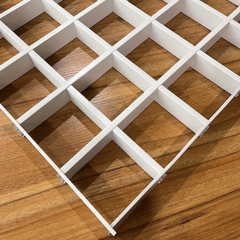 Aluminum 595x595mm Grid Ceiling Tiles For Shopping Mall Customized Size