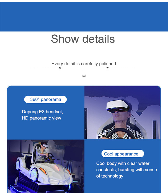 Dynamic 9D VR Simulator Shopping Mall VR Race Car Arcade Game Machine