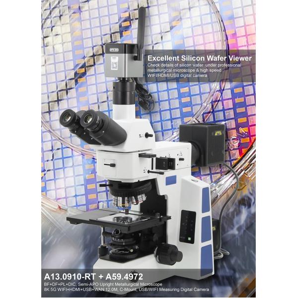 APO DIC Metallurgical Optical Microscope Halogen Lamp Illumination