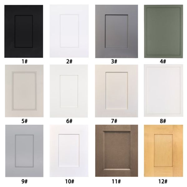 Solid Wood Shaker Style Kitchen Cabinets with Customized Color and 3 Years Warranty